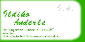 ildiko anderle business card